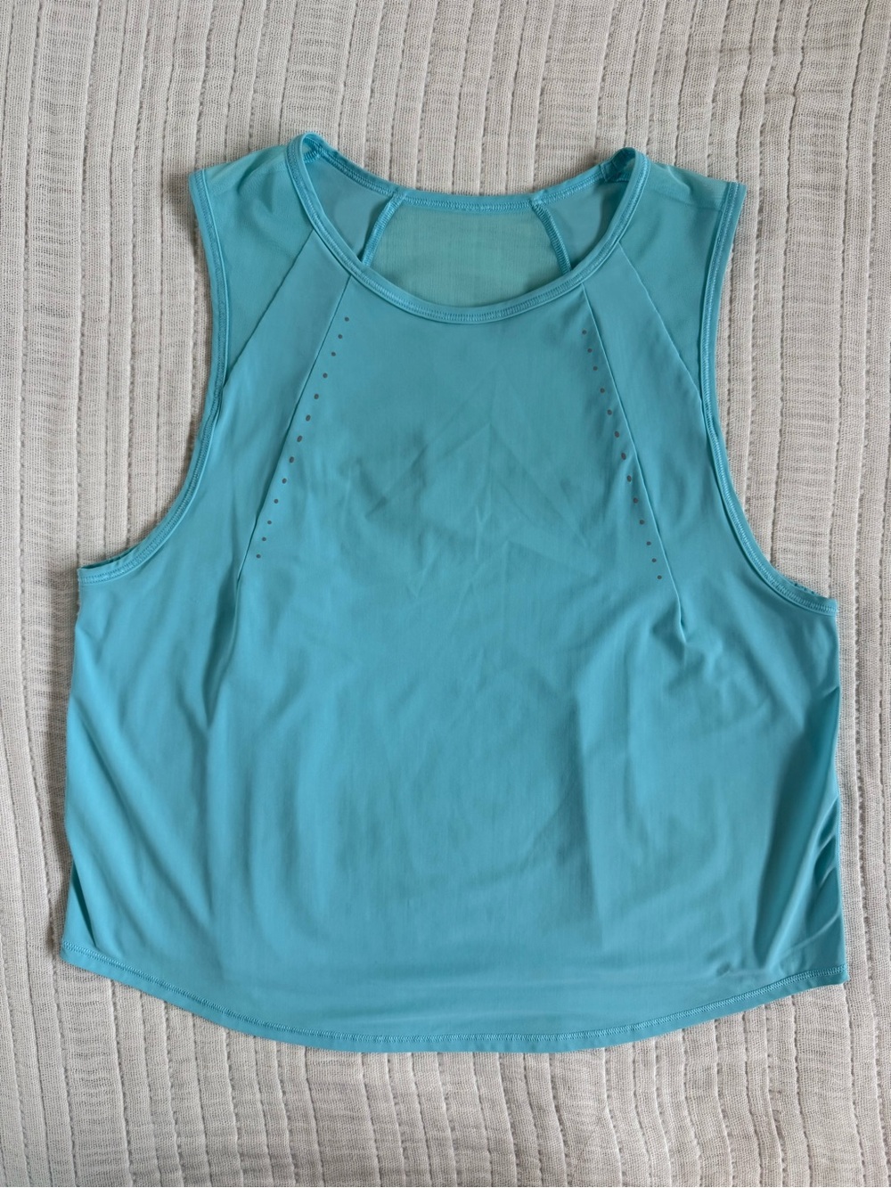 Lululemon Turquoise Blue Mesh Back Running Tank Top size small